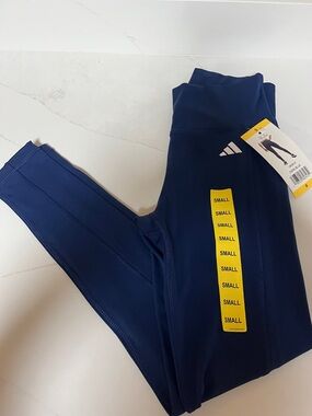 Adidas  Navy Blue Women's Performance Leggings Size Small